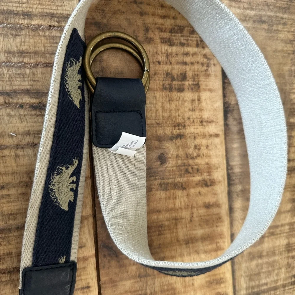 Baby Gap Kids Boys Woven Belt with Dinosaur Design - navy